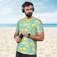thumbnail image 4 of Wukai Yellow Lemon Print Men's Short-Sleeved Mesh T-Shirt,Quick-Dry Short Sleeve Workout T-Shirt-X-Small, 4 of 8