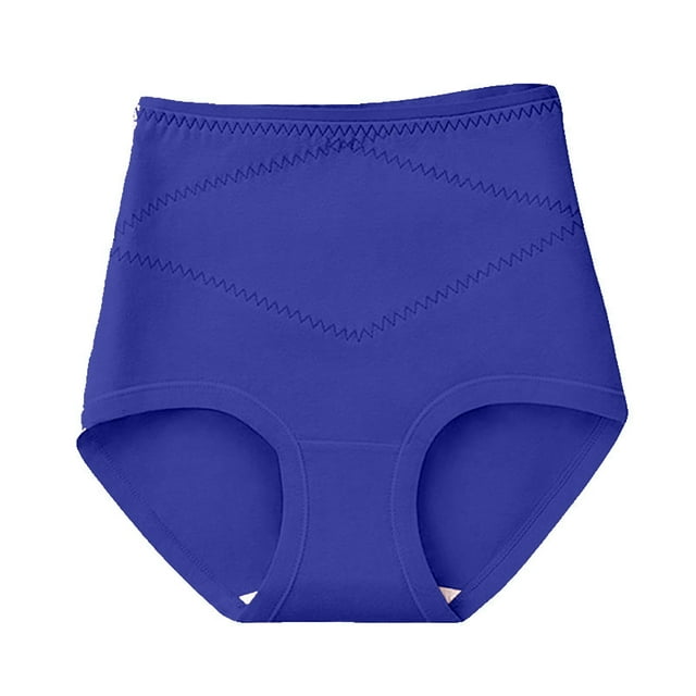 WZXFASHION Culotte Décontractée Femme Taille Haute Couleur Unie Grande Taille Ample Confortable Coton Extensible Bleu TG