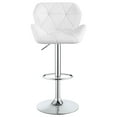 thumbnail image 5 of Berrington Upholstered Adjustable Bar Stool White (Set of 2), 5 of 12
