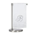 thumbnail image 2 of BC BARE COTTON 85-702-852-101 Serviette de Bain, Initiale Script B-Ensemble de 2, Blanc & Argent, 2 of 4