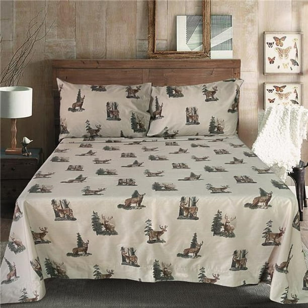 Blue Ridge Trading 07183000011BRT Whitetail Dreams King Size Bed Sheet