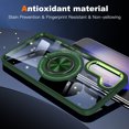 thumbnail image 7 of Allytech Crystal Clear Case for Samsung Galaxy S23 with 360° Rotatable Ring Holder Kickstand, [Compatible with MagSafe] Soft Bumper + Hard PC Hybrid Protective [Non-Yellowing] Case, Green, 7 of 7
