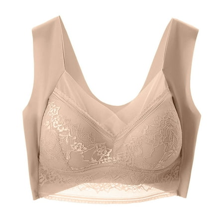 HAJGJP Womens Bras Comfortable Women s Wireless Bra With Seamless Smooth Comfort Wirefree T Shirt Bra Beige XXXL