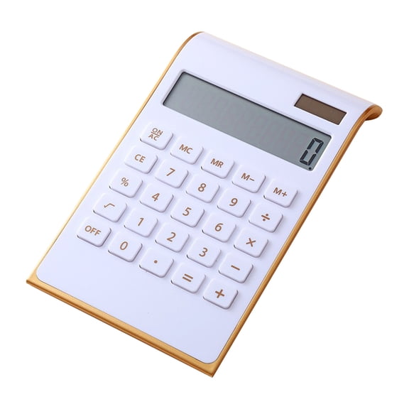 12-Digit Calculator with Large Buttons, Portable Desktop Calculator for Office, Business, School, Home, Battery Operated Standard Function Calculator