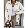 thumbnail image 2 of 2021 Autumn And Winter New  Fashion Solid Color Woolen Coat, 2 of 3