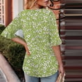 thumbnail image 4 of SYMOID Womens Summer Floral Casual Short Sleeve Blouse for Misses,Multicolor,Size L, 4 of 6