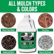 MULCH STAY Mulch & Stone Glue & Preservative Strongest Mulch Glue, Stops Washout, One Coat Advantage