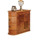 thumbnail image 5 of Fnova Solid Wood End Table with 2 Drawers, No Assembly Required, Side Tables for Living Room, Bedroom, Walnut, 5 of 12