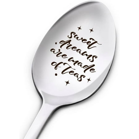 

HYKE Engraved Stainless Steel Tea Spoon Gifts for Women Men - Perfect for Mom Dad Grandma Grandpa - Birthday Thanksng Christmas