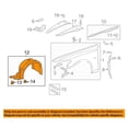 thumbnail image 3 of For 13-17 LS460 & LS600h Front Splash Shield Inner Fender Liner Panel Left Side, 3 of 4