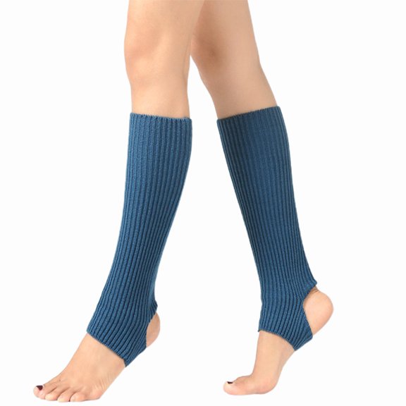 Besufy Adult Leg Warmer Socks Women Girl Knitted Warm Knee High Stirrup Yoga Sport Dance