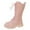 Pink, variant on Girls Boots,Flat Boots with Comfortable Soft Sole and Activities Lightweight Design,Toddler Boots,White,4-4.5 Years