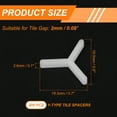 thumbnail image 2 of Uxcell 1/12"(2mm) Y Type Tile Spacers, 300 Pcs Suit 1.5 mm Plastic Floor Wall Hexagonal Tile Spacers for Floor Wall Spacing Paving Tiling Installation Leveling Laying Tools, White, 2 of 6