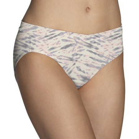 Women's Vanity Fair 18291 Beyond Comfort Silky Stretch Bikini Panty (NH Explorer Print 8)
