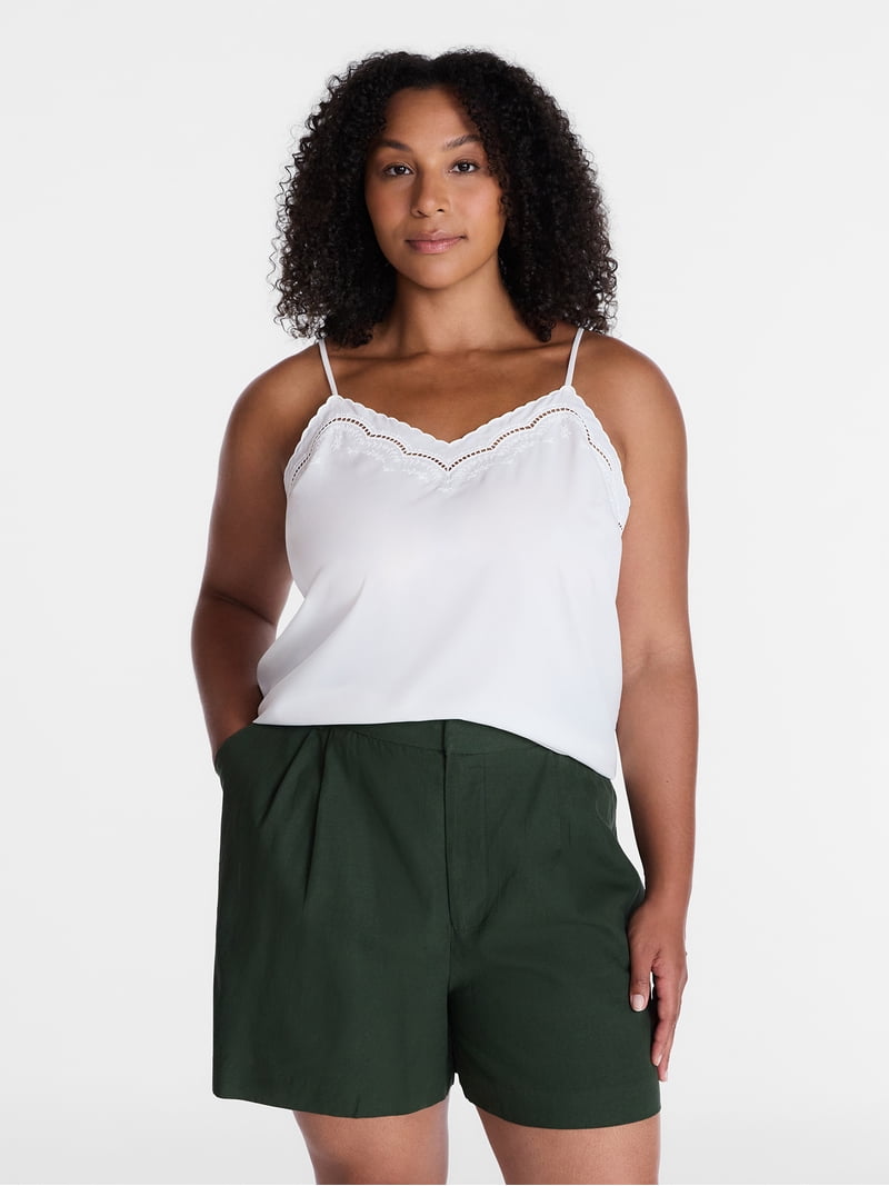 Time and Tru Embroidered Cami, Size XS-XXXL - Walmart.com