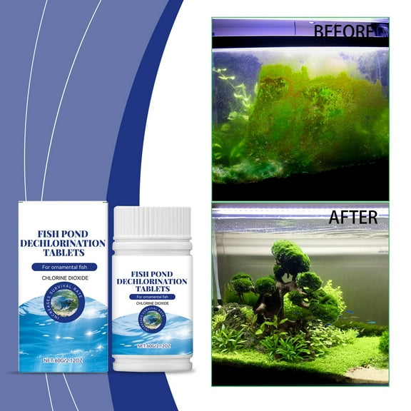 Hovmgk Fish Pond Water Purification Tablets, Efficient Water Treatment for Aquarium, Safe and Clean Fish Tank Water, Fast Action Water Purification for Aquascaping and Gardening Use