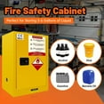 thumbnail image 2 of Lanfys Flammable Storage Cabinet 12 Gallon Yellow, 18.11" x 23.23" x 35" Adjustable Shelf Flammable Cabinet, for Commercial Industrial Home Use, 2 of 8