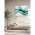 thumbnail image 5 of Abstract Marble Wall Art for Living Room,Canvas Picture Wall Decor for Bathroom Bedroom,Turquoise Abstract Golden Foil Texture Painting Artwork for Office Kitchen Hallway Dining Room Decor 20"x24", 5 of 8