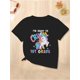 thumbnail image 1 of Girls' Summer Unicorn & Rainbow Print Tee - Breathable, Quick-Dry Short Sleeve T-Shirt for Outdoor Fun, 1 of 6