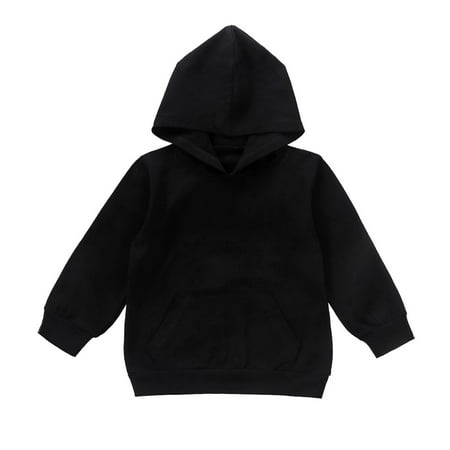 

Binpure Kids Black Pullover Unisex Letters Printed O-Neck Long Sleeve Fall