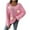 Pink, variant on Women's Fashion Loose Off Shoulder Flared Sleeve Sweater With Floral Patchwork Top