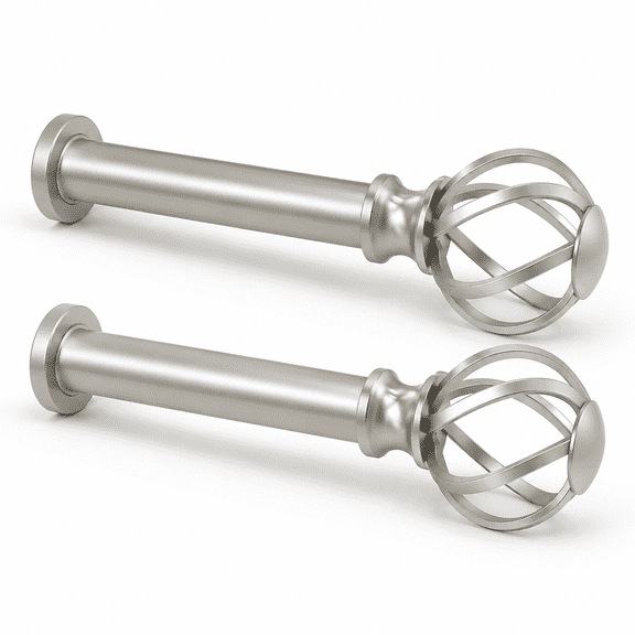 2 Pack Curtain Rod 30-42 Inch Adjustable Rods For Windows