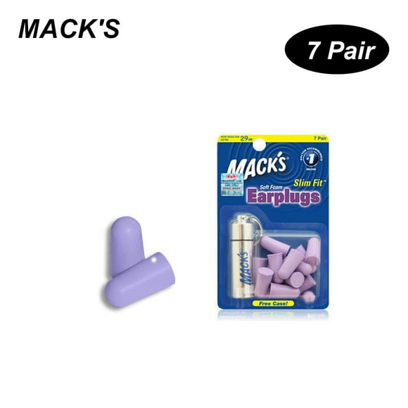 MACK'S 7 Pair Anti-noise Foam Earplugs Washable Professional Soundproof Ear Plugs for Sleeping Working Travelling