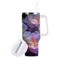 thumbnail image 2 of 40 oz Tumbler With Handle Stainless Steel Insulated Tumbler With Lid for Car Cup Holder Digital Art Of Peony, 2 of 9