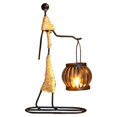 thumbnail image 4 of Creative Girl Wrought Iron Candlestick Romantic Dining Table Candlelight for Home Office Classroom Decor, 4 of 5