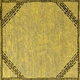 thumbnail image 1 of Ahgly Company Machine Washable Indoor Square Oriental Yellow Industrial Area Rugs, 7' Square, 1 of 4