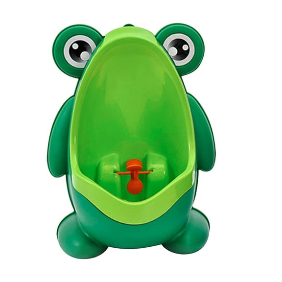 Vacemry Under $5 Frog Shape Urinal with Hook, Children's Potty Training Toilet, Removable Suction Cup Design, Bathroom Wall Mount Pee Trough, Fun Baby Toddler Bathroom Accessory