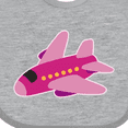 thumbnail image 4 of Inktastic Girls Pink Airplane Pilot Girls Baby Bib, 4 of 4