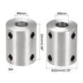 thumbnail image 2 of Uxcell 8mm to 8mm Bore Rigid Coupling 25mm Length 20mm Diameter Aluminum Alloy Shaft Connector Coupler Silver, 2 of 3