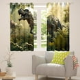 thumbnail image 5 of 3D Dinosaur Curtains 30%-50% Blackout ,Wild Safari Jungle Animals Curtains & Drapes Dinosaur Bedroom Decor,Dino Curtains Tropical Plant Window Curtain 2 Panels 52"Wx84"L, 5 of 6