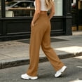 thumbnail image 3 of Yievot Women's Sweatpants High Waisted Drawstring Lounge Pants Straight Leg Comfy Relaxed Fit Joggers with Pockets, 3 of 7