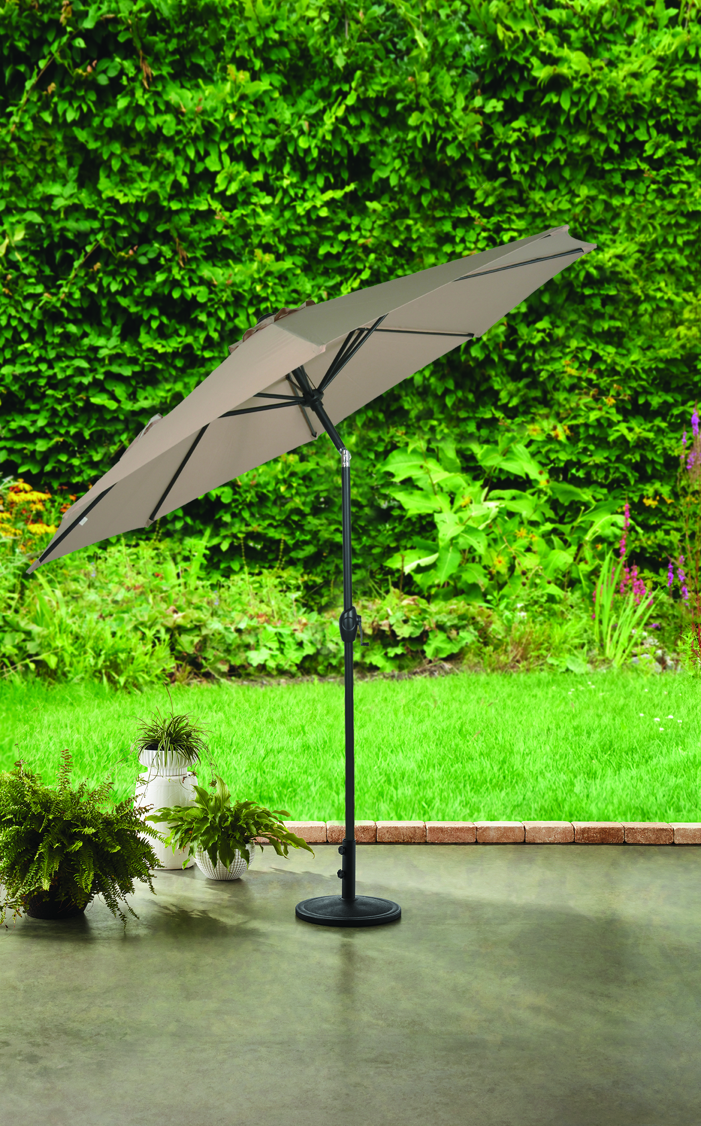 Mainstays 9' Outdoor Tilt Market Patio Umbrella - Tan - image 4 of 10