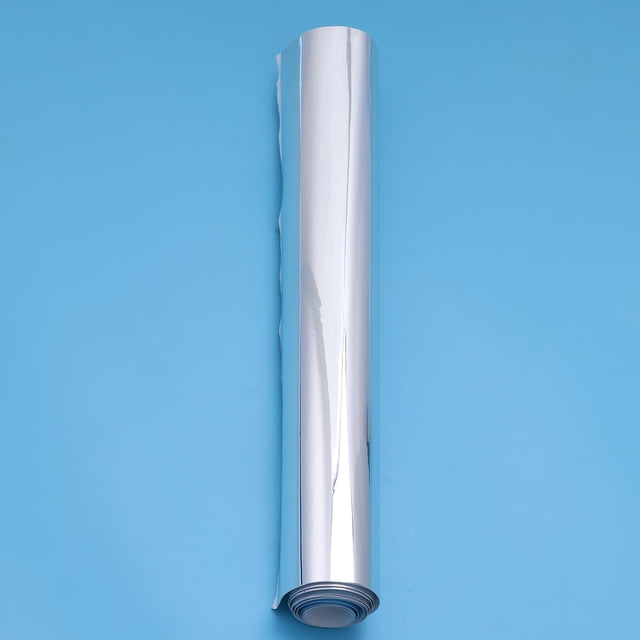 GOOHOCHY Mirror Sticker Silver Plastic Flat for Homeowners Gym 1Pack