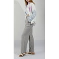 thumbnail image 2 of SOMER Pants for Women Flowy Casual Drawstring Waist Wide Leg Loose Linen Palazzo Pants with Pocket Grey, 2 of 7