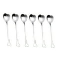 thumbnail image 4 of WHAMVOX Silver Stainless Steel Heart Shape Spoons Set for Coffee Tea and Dessert Kitchen Use 6pcs, 4 of 8