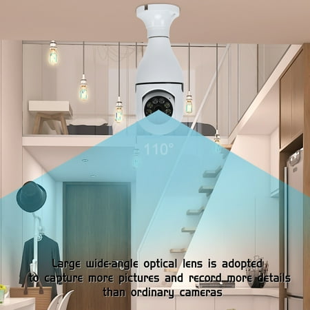 

VBVC Wifi Light Bulb Camera - 1080P Pan Tilt Wireless 2.4Ghz 360 Degree E27 Panoramic Ip Camera Security Cameras