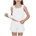 thumbnail image 5 of Girl's 2 Piece Outfits Fashion Ruffle Sleeveless Tank Top and Boyshort Clothes for Girls Size 5-16, 5 of 7