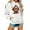 White, variant on Womens Hoodies Highland Cattle Print Long Sleeve Hooded Sweatshirts Cute Long Sleeve Loose Pullover Tops Winter Y2k Clothes