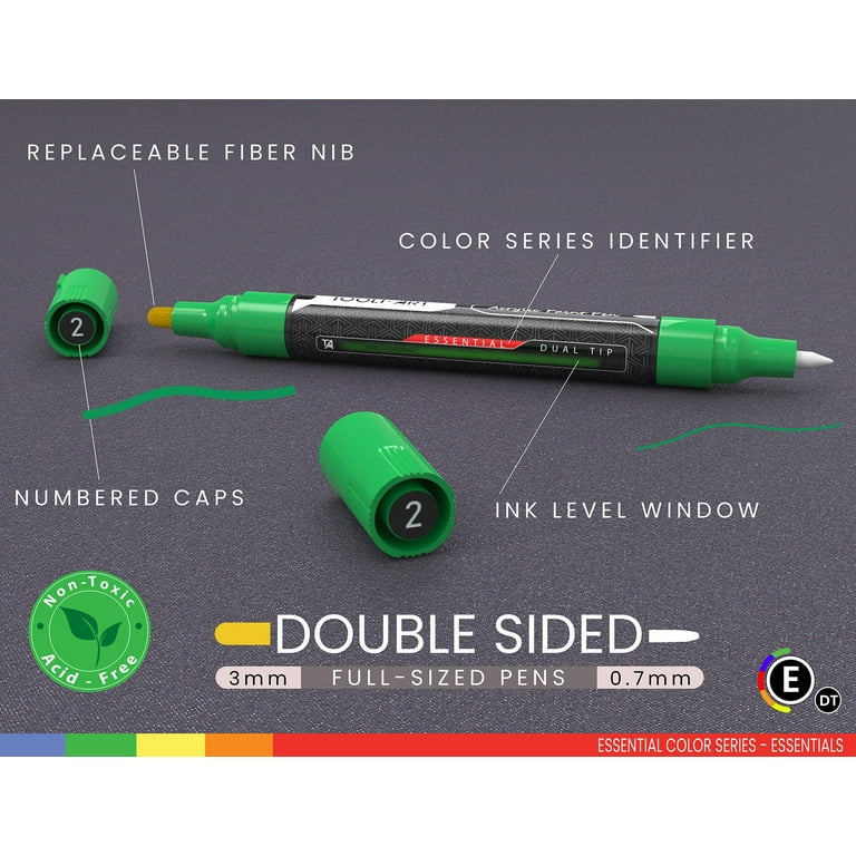 Tooli-Art Acrylic Paint Pens 30 Set Essentials Extra Fine