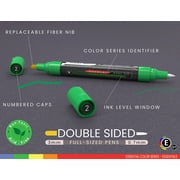 Tooli-Art Acrylic Paint Pens Assorted Multicolor Vibrant Markers with Double Sided Extra Fine And Medium Tip Marker Set of 18