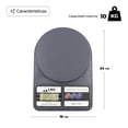 thumbnail image 2 of Báscula Digital Gramera 10kg Cocina Repostería Precisión Color Gris, 2 of 6