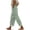 Green, variant on Womens Striped Patchwork Cotton Wide Leg Pants High Waisted Pull On Trousers with Pockets Casual Vacation Boho Beach Pants Light Blue