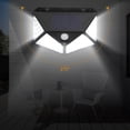 thumbnail image 4 of Lámpara de pared Solar de cuatro lados para exteriores, 100LED, impermeable, inducción infrarroja del cuerpo humano, 2 uds., 4 of 8