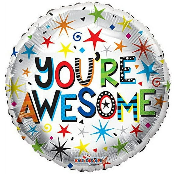 You're Awesaome - 18" Mylar Balloons in a Bulk (5 Pack)