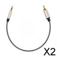thumbnail image 1 of 2x Cable De Audio De 3,5 Mm A RCA Macho Adaptador Trenzado De Nylon Para Altavoz De Tableta 1 M 2 piezas, 1 of 8