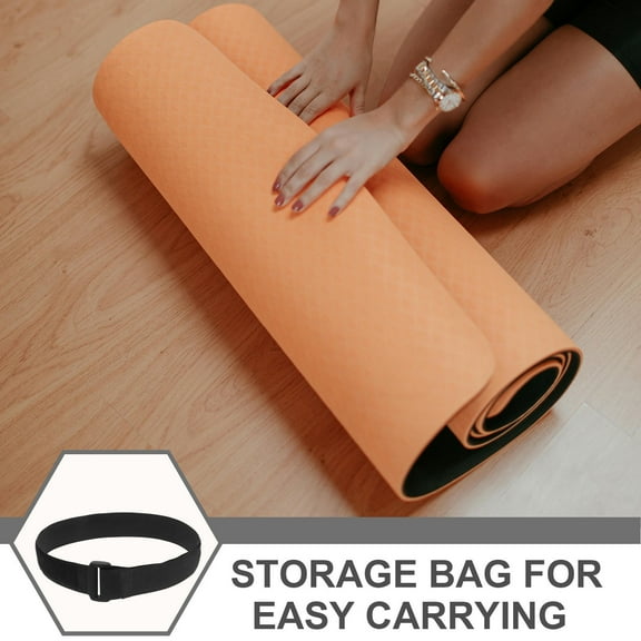 SHOWERORO Yoga Mat Holder Straps 12Pcs Black Nylon Adjustable Design for Yoga Practice